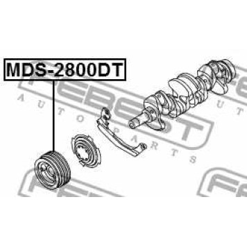 Шкив коленвала MITSUBISHI PAJERO II V14W-V55W 1991-2004 <b>FEBEST MDS-2800DT</b>-1