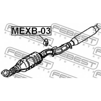 Монтажный комплект системы выпуска FEBEST MEXB-03-1