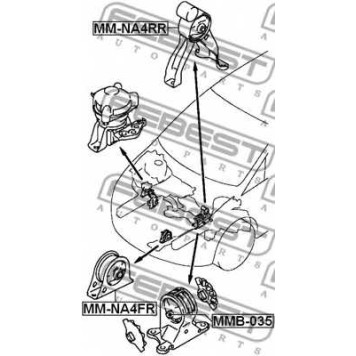 Подвеска двигателя FEBEST MMB-035-1