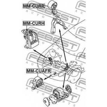 Подвеска двигателя FEBEST MM-CURR