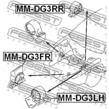 Подвеска двигателя FEBEST MM-DG3RR-1