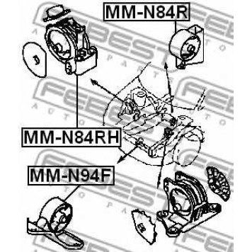 Подвеска двигателя FEBEST MM-N94F