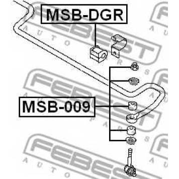 Тяга / стойка стабилизатора FEBEST MSB-009-1