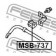 Опора стабилизатора FEBEST MSB-737