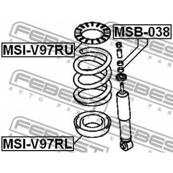 Дистанционная труба, амортизатор FEBEST MSB-738