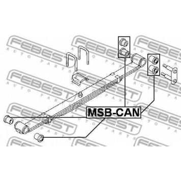 Втулка листовой рессоры FEBEST MSB-CAN