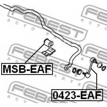 Опора стабилизатора FEBEST MSB-EAF-1