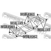 Втулка балки моста FEBEST MSB-K962