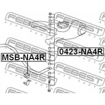 Опора стабилизатора FEBEST MSB-NA4R