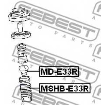 Пыльник амортизатора FEBEST MSHB-E33R-1