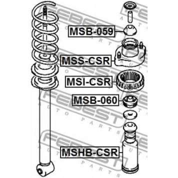 Тарелка пружины FEBEST MSI-CSR-1