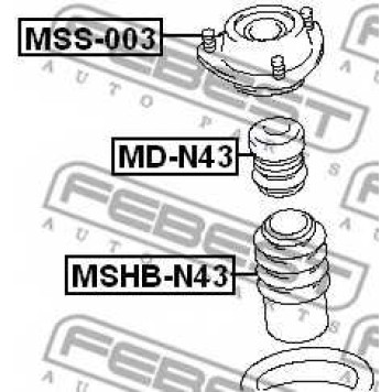 Подвеска амортизатора FEBEST MSS-003