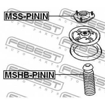 Подвеска амортизатора FEBEST MSS-PININ