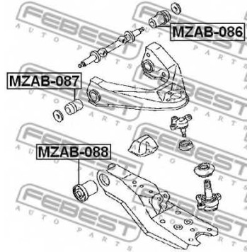 Подвеска рычага независимой подвески колеса FEBEST MZAB-086