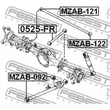 Подвеска рычага независимой подвески колеса FEBEST MZAB-092