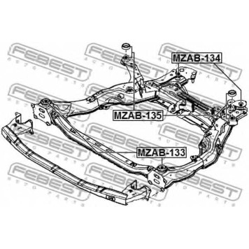 Втулка балки моста FEBEST MZAB-134