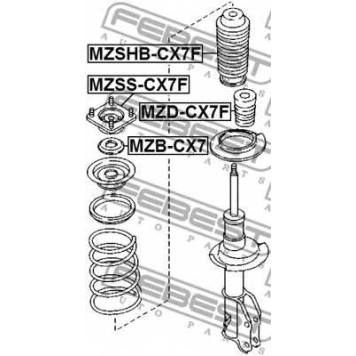Амортизатор передний <b>FEBEST MZD-CX7F</b>-1