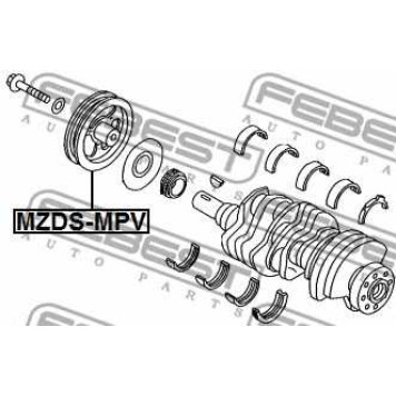 Ременный шкив коленвала FEBEST MZDS-MPV