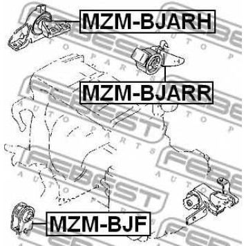 Подвеска двигателя FEBEST MZM-BJARR