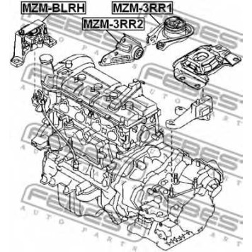 Подвеска двигателя FEBEST MZM-BLRH-1