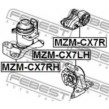 Подвеска двигателя FEBEST MZM-CX7RH-1