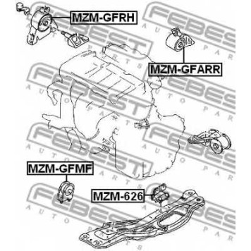 Подвеска двигателя FEBEST MZM-GFMF-1