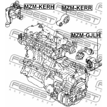 Опора двигателя правая MAZDA CX-5 KE 2011- <b>FEBEST MZM-KERH</b>-1
