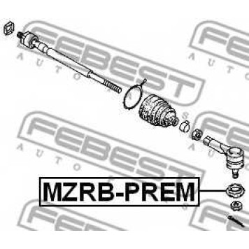 Ремкомплект, наконечник поперечной рулевой тяги FEBEST MZRB-PREM