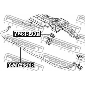 Опора стабилизатора FEBEST MZSB-001