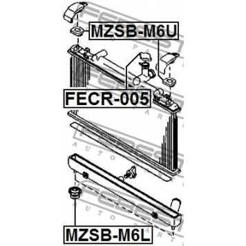 Подвеска радиатора FEBEST MZSB-M6L
