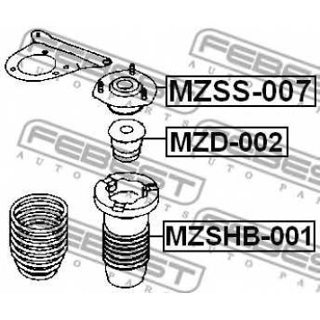 Пыльник амортизатора FEBEST MZSHB-001