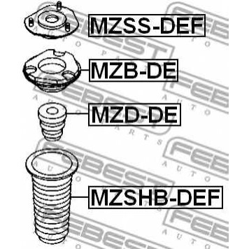 Пыльник амортизатора FEBEST MZSHB-DEF