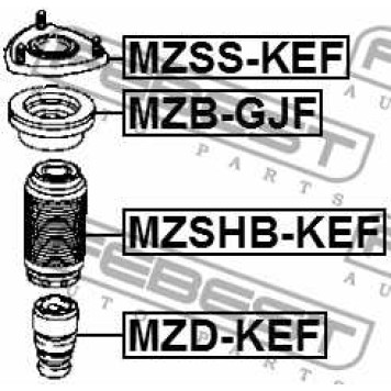 Пыльник амортизатора передний MAZDA CX-5 KE 2011- <b>FEBEST MZSHB-KEF</b>-2