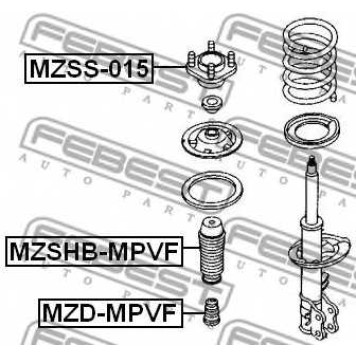 Пыльник амортизатора FEBEST MZSHB-MPVF