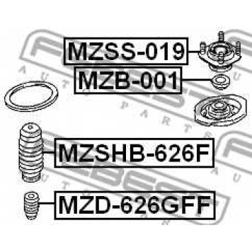 Подвеска амортизатора FEBEST MZSS-019