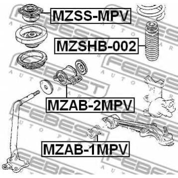 Подвеска амортизатора FEBEST MZSS-MPV
