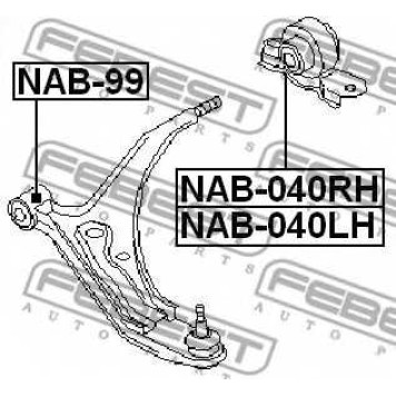 Подвеска рычага независимой подвески колеса FEBEST NAB-040LH