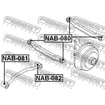 Подвеска рычага независимой подвески колеса FEBEST NAB-082-1