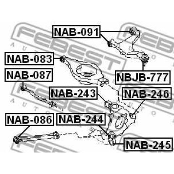 Подвеска рычага независимой подвески колеса FEBEST NAB-091