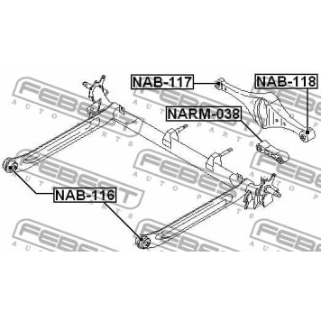 Подвеска рычага независимой подвески колеса FEBEST NAB-118-1