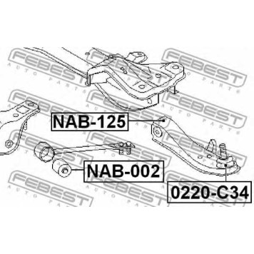 Подвеска рычага независимой подвески колеса FEBEST NAB-125-1