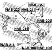 Подвеска рычага независимой подвески колеса FEBEST NAB-215