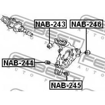Втулка рычага колесной подвески FEBEST NAB-244-1