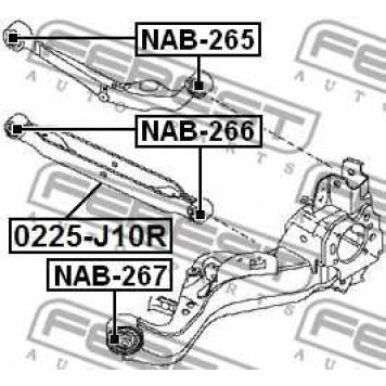 Подвеска рычага независимой подвески колеса FEBEST NAB-265-1