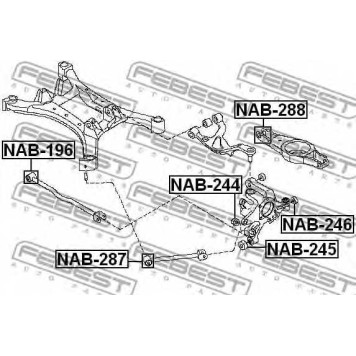 Подвеска рычага независимой подвески колеса FEBEST NAB-288