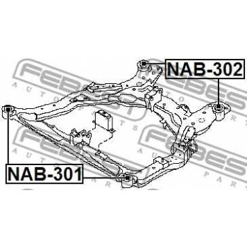 Втулка балки моста FEBEST NAB-301