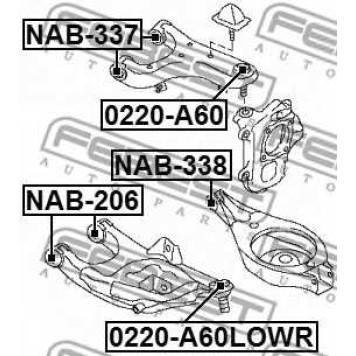 Подвеска рычага независимой подвески колеса FEBEST NAB-337-1