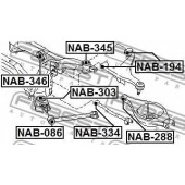 Втулка балки моста FEBEST NAB-345