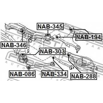 Втулка балки моста FEBEST NAB-346