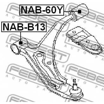 Подвеска рычага независимой подвески колеса FEBEST NAB-B13-1